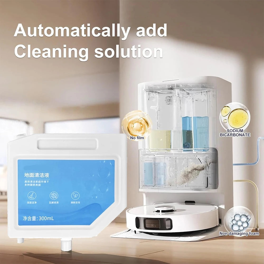 Cleaning Solution for Dreame L10s Ultra, S10, S10 Pro & S10 Plus Vacuum Cleaners, 300ML Floor Detergent Replacement Liquid