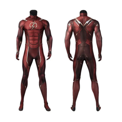 Red Barry Allen Cosplay Costume – Adult Men’s Halloween Bodysuit & Headgear, Zentai Jumpsuit for Comic Con