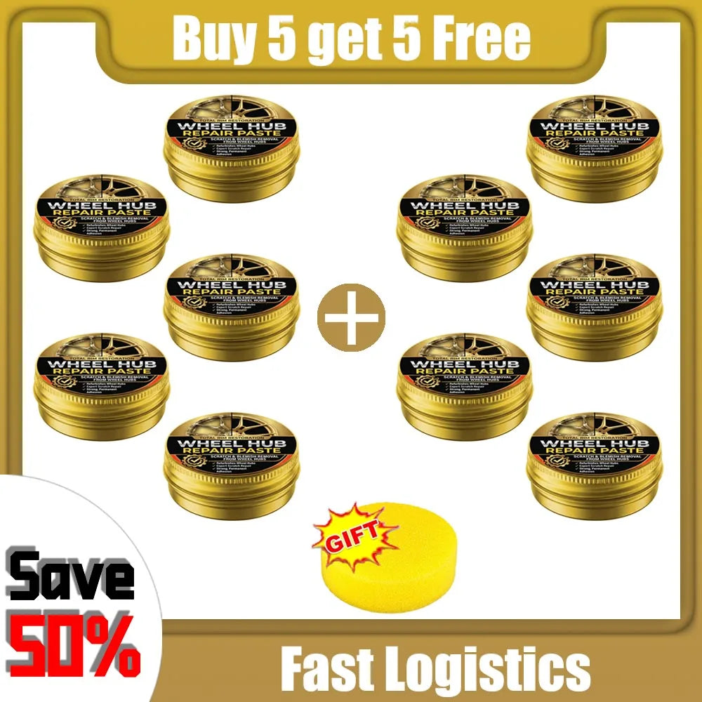 Universal Alloy Wheel Repair Kit - Scratch Remover, Repair Wax & Oxidation Paste Tools