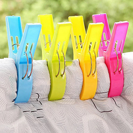 2026 New Beach Towel Clips - 4/20pcs Plastic Quilt Pegs & Laundry Clips for Sunbed, Lounger, Home & Bathroom Organization