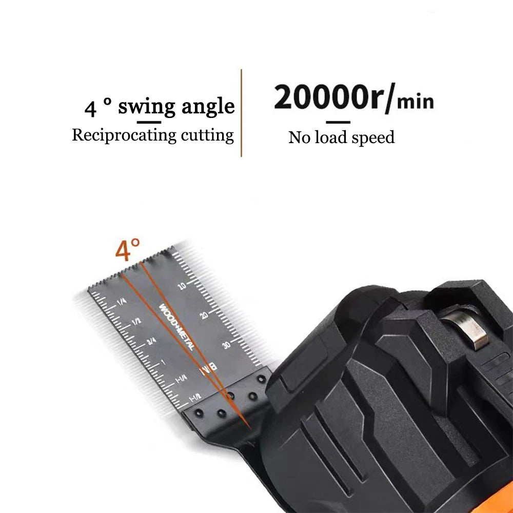 Electric Oscillating Multi-Function Tool – Woodworking Trimmer & Shovel, Compatible with Makita/Dewalt 18V