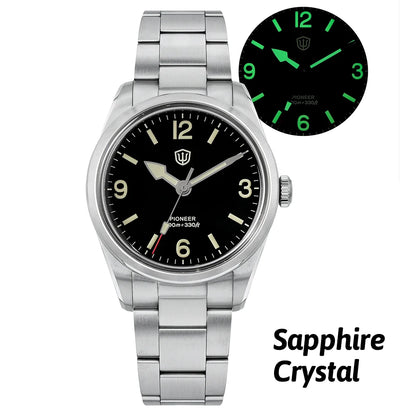 Watchdives WD1960S V2 36mm Vintage Cream Quartz Watch – VH31 Sweep Seconds, K1 Sapphire, Luminous Stainless Steel Men’s Watch