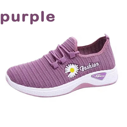 Women's Fashion Sports Shoes – Breathable Mesh, Soft Thick Sole, Lightweight Casual Trendy Coconut Sneakers
