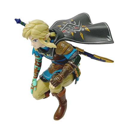 12cm Legend of Zelda Link Squatting Statue – PVC Anime Figure for Gaming Collectibles & Gifts