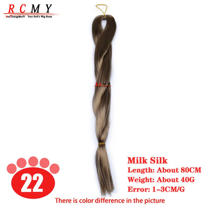 BJD/SD Reborn Doll Wig - Wine Red Milk Silk Rooting Hair Transplant Doll Hair Accessory