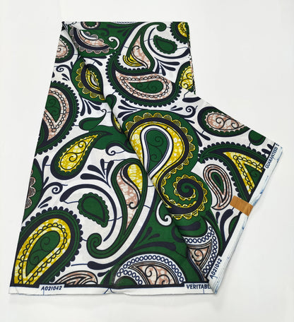 African Real Wax Print Fabric - 100% Cotton Nigerian Ankara Sewing Material for Party Dresses