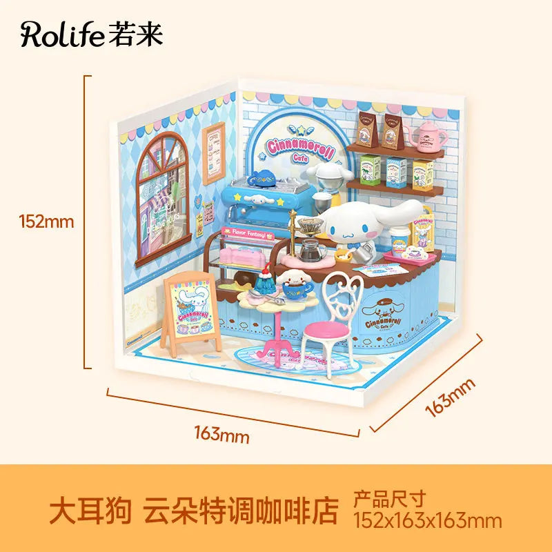 Sanrio Building Block Set Kuromi My Melody Cartoon Room Assembly Model Toy Collection Decorative Gift for Kids & Fans