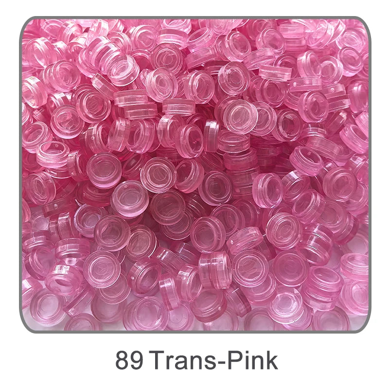 1000Pcs 1x1 Round Building Blocks Set - 52 Color DIY Creative Educational Bricks Compatible with 98138 Toy Kits for Kids