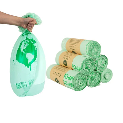 50pcs Biodegradable Trash Bags – 6/8/10L Compostable Household Garbage Bags for Kitchen Use