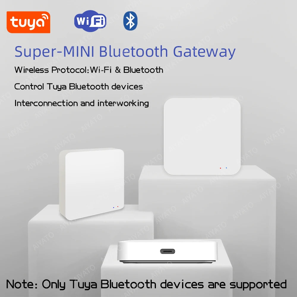 Tuya Bluetooth Gateway Hub - Smart Home Wireless Bridge for Automation, Remote Control via Smart Life APP, Alexa & Google Compatible