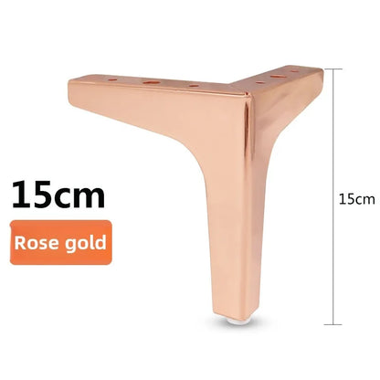4Pcs Modern Metal Furniture Legs – Gold & Black Iron Sofa Feet for Table, Bed, Chair, Desk & Cabinet