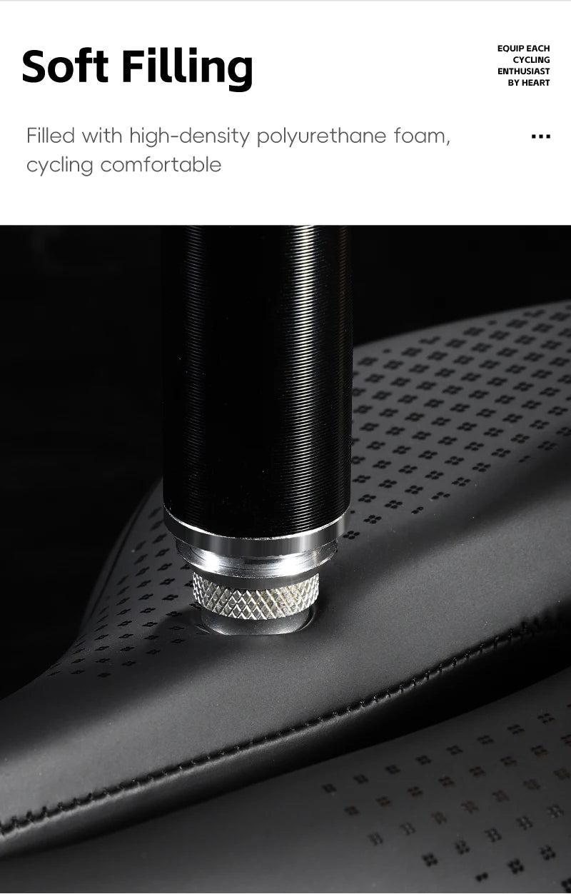 WEST BIKING Bicycle Saddle — Comfortable Hollow PU Leather Bike Seat | Wear-Resistant Road Cycling Cushion