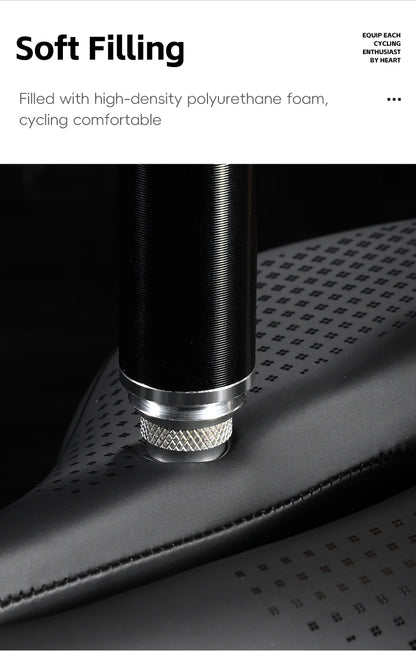 WEST BIKING Bicycle Saddle — Comfortable Hollow PU Leather Bike Seat | Wear-Resistant Road Cycling Cushion