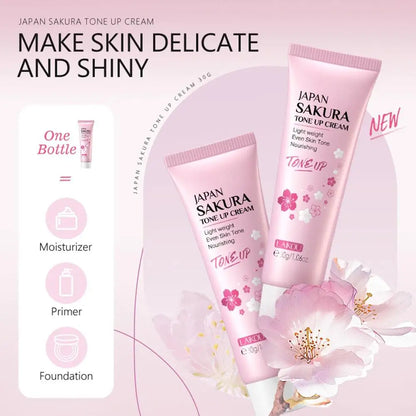 6PCS Sakura Skincare Set – Face Cream, Serum, Toner, Cleanser, Sunscreen & Eye Cream in Gift Box