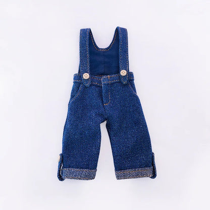 Casual Blythe Doll Clothes – Romper, Plaid Pants & Long Sleeve Top for Licca, Azone, OB24/OB27 Dolls
