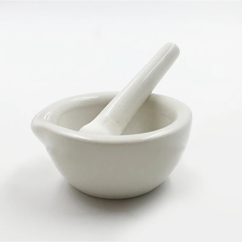 6ml Mini Porcelain Mortar and Pestle Set – Small Grinding Bowls for Mixing, Toppings & Herbs