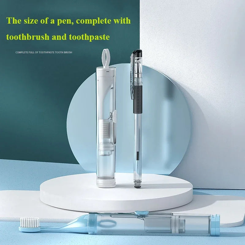 Portable Folding Toothbrush Set: Creative Travel Tooth Clean Tools - Holds Toothpaste, Convenient On-the-Go Dental Care