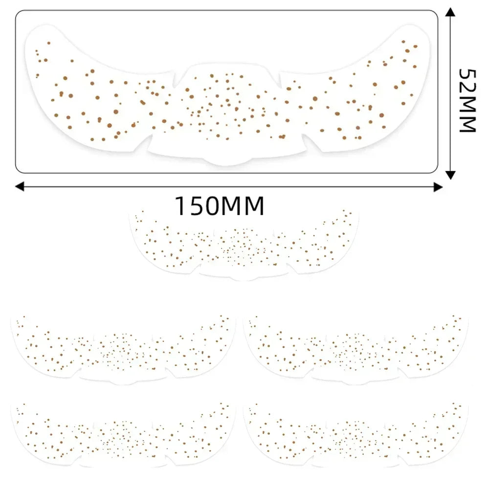 6pcs Hot Stamping Freckles Makeup Patches – Metallic Gold & Silver Temporary Tattoo Stickers for Face