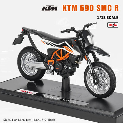 Maisto 1:18 Alloy Motorcycle Model – Yamaha MT-07/MT-10, Ducati, Kawasaki, KTM, Suzuki, BMW