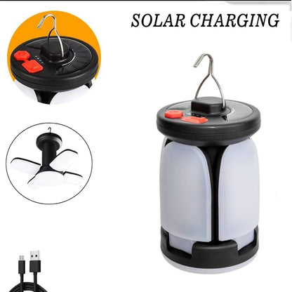 Rechargeable LED Camping Lantern – Portable Folding Floodlight with 3 Modes for Tent, Hiking, & Fishing