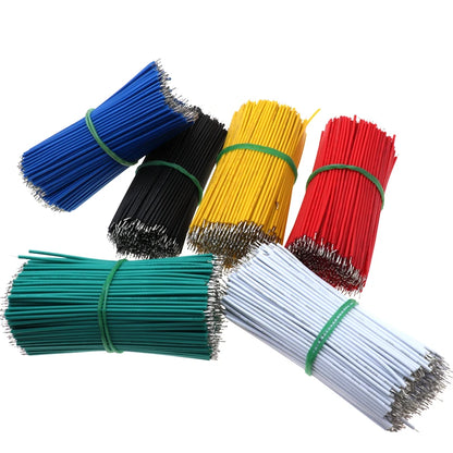 120PCS 24AWG Jumper Wires - Tin Plated PCB Breadboard Solder Cables 8cm Fly Lead Connector Wire Set