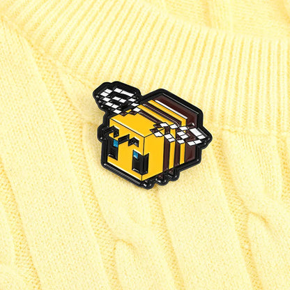 Geometry Bee Brooch – Unique Designer Metal Pin & Badge for Women’s Clothing & Accessories