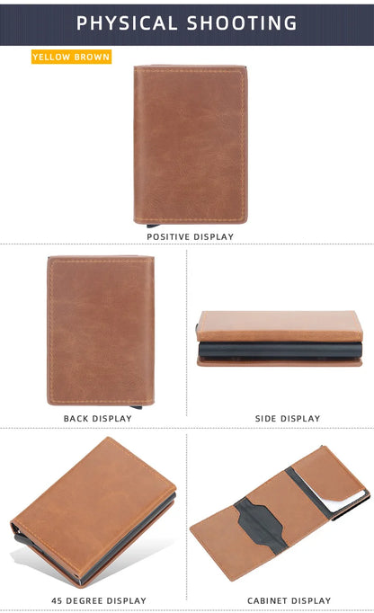 Anti-Theft RFID Credit Card Holder – Smart Minimalist Slim Wallet for Men & Women, Cardholder & Cash Case