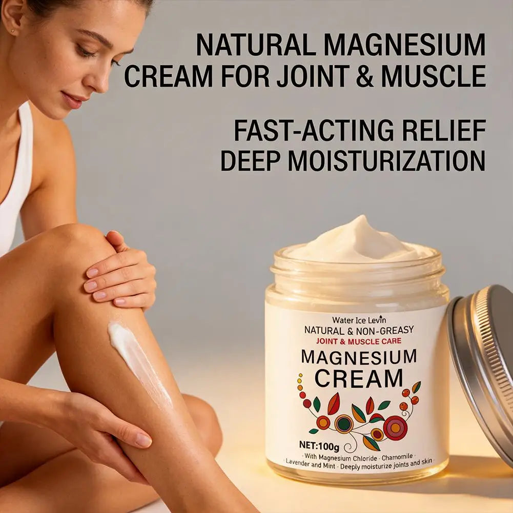 Magnesium Nerve Relief Cream - Deep Moisturizing Non-Greasy Body Butter for Knee, Joint & Muscle Comfort