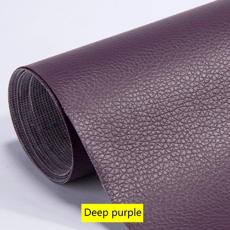 100x137cm Black Self-Adhesive Leather Repair Tape – DIY Sticky Patch for Sofa & Leather Repairs