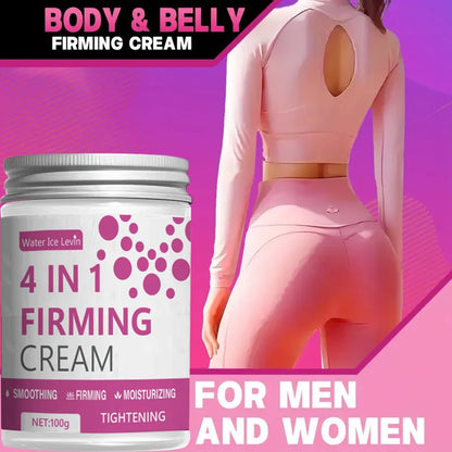 4-in-1 Body Firming Cream - Ginger, Aloe Vera & Coffee Extracts for Moisturizing Abdomen, Arms & Legs