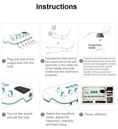 6-Channel Hwato SDZ II Low-Frequency Electro-Acupuncture Stimulator — Electric Needle Therapy for Nerve & Muscle