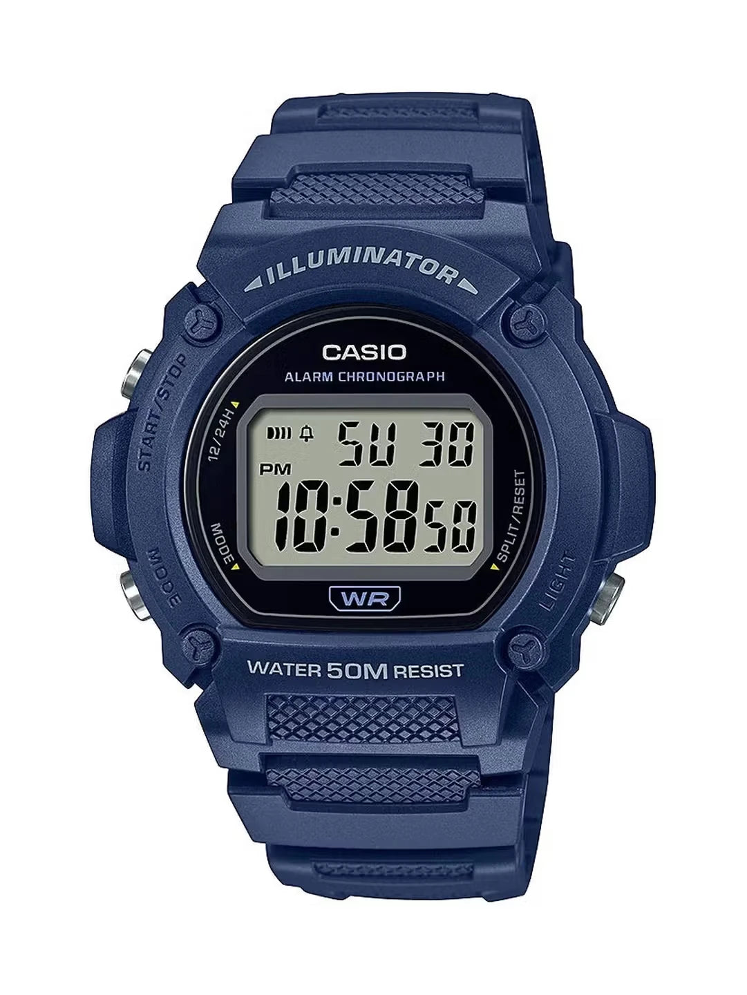 Casio W-219H Men’s Digital Watch - 1/100-Second Stopwatch, Daily Alarm, Auto Calendar & 7-Year Battery Life