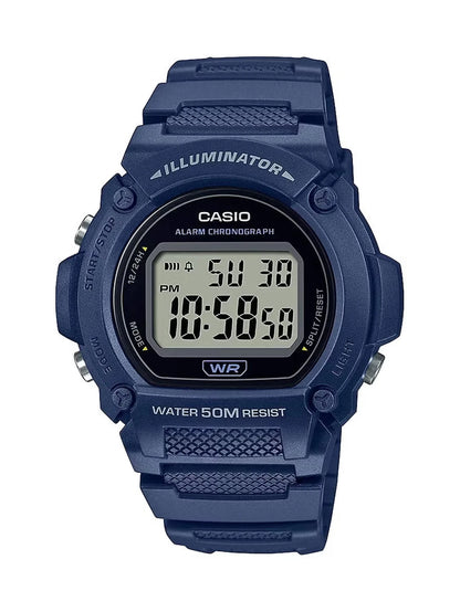 Casio W-219H Men’s Digital Watch - 1/100-Second Stopwatch, Daily Alarm, Auto Calendar & 7-Year Battery Life