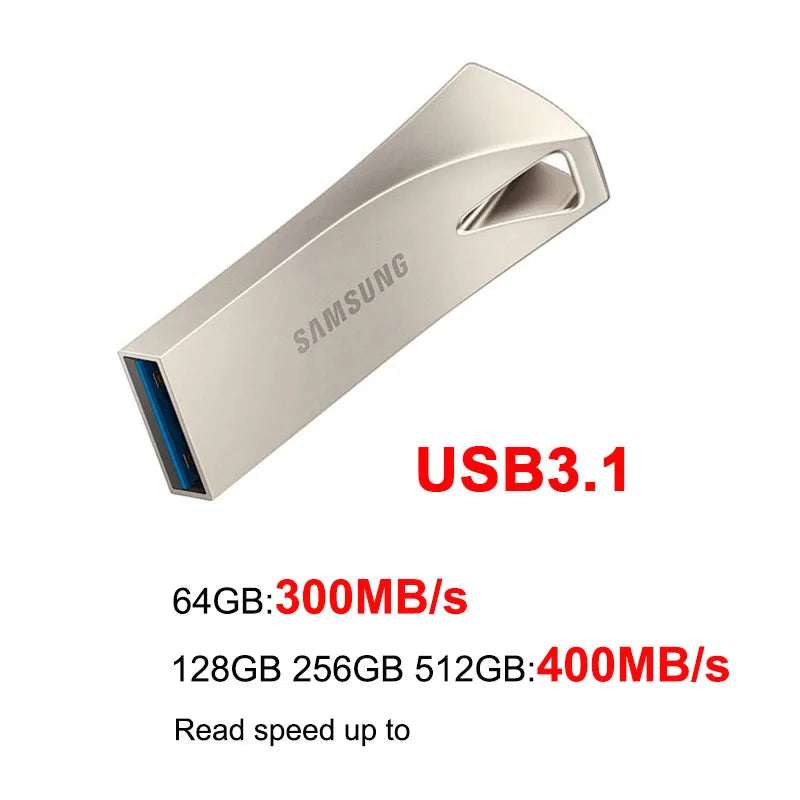 Samsung FIT Plus USB 3.1 Flash Drive - Mini High-Speed Pen Drive 64GB–512GB Up to 400MB/s