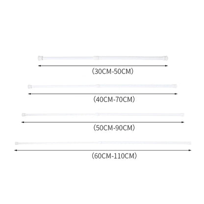 30-110CM Telescopic Curtain Pole - Multi-Purpose Spring Loaded Extendable Tension Rod for Net, Voile, and Curtain Rails
