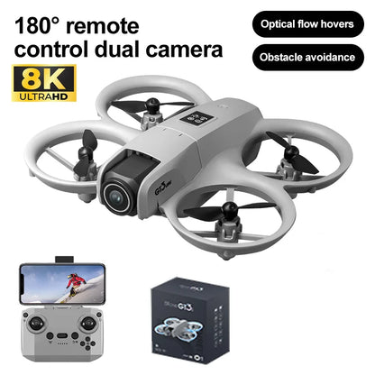 GT3 8K GPS Drone – Professional Foldable Quadcopter with 180° Dual HD Cameras, 5G WiFi, Obstacle Avoidance & Brushless Motors