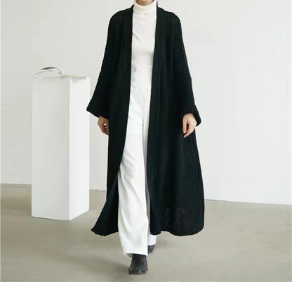 Thick Loose Long Cardigan Sweater Coat – Long Sleeve Warm Knit Outerwear, V-Neck Casual Office Jacket for Women, Fall & Winter