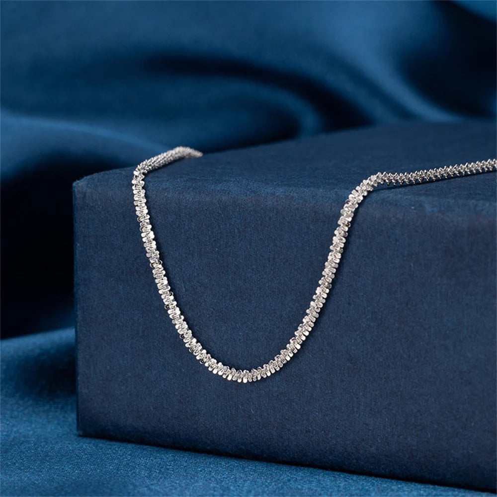 2PCS Shiny Silver Color Anklet for Women – Elegant Copper Beach Ankle Bracelet, Simple Sparkling Foot Jewelry