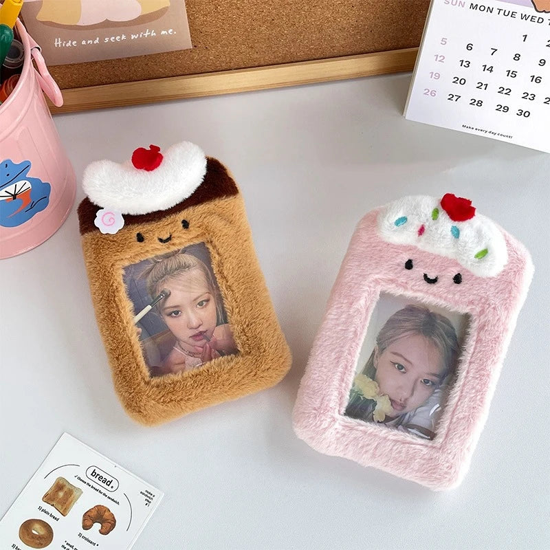 Cute Plush Photo Card Holder - Kpop Idol Bus Card Protector & Picture Album Case
