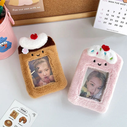 Cute Plush Photo Card Holder - Kpop Idol Bus Card Protector & Picture Album Case