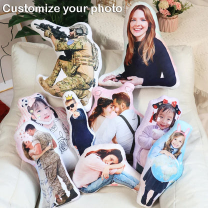 Personalized DIY Humanoid Cushion — Custom Photo Stuffed Boyfriend or Father Pillow, Lifesize Couple Gift Pillow