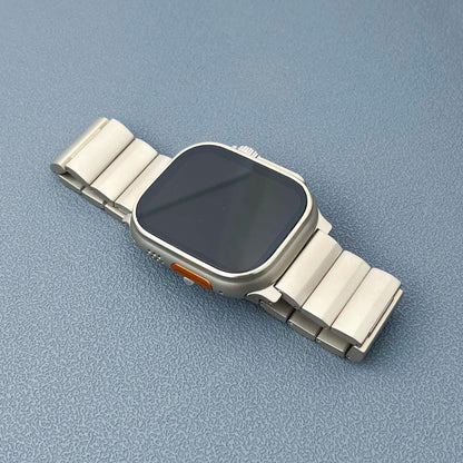 Titanium Band for Apple Watch Ultra 2 - 49mm, 45mm, 44mm, 42mm Strap for iWatch Series 9, 8, 7, 6, SE, 5, 4, 3 - Luxury Men’s Bracelet