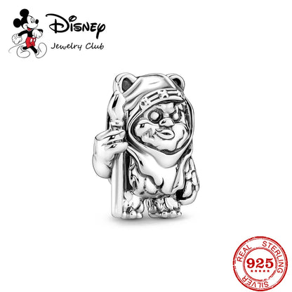 New 925 Sterling Silver Mickey Minnie Vinnie Charm – Beaded Fit for Original Pendant Bracelet, DIY Ladies Jewelry
