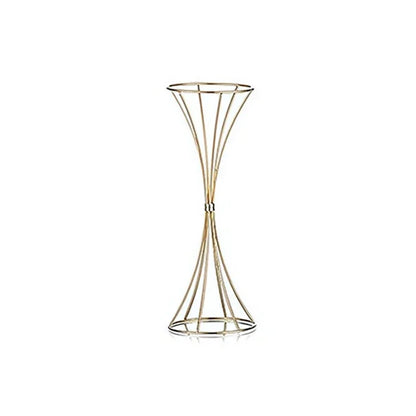 Gold Iron Flower Vase — Wedding Table Centerpiece & Home Flower Stand Decoration