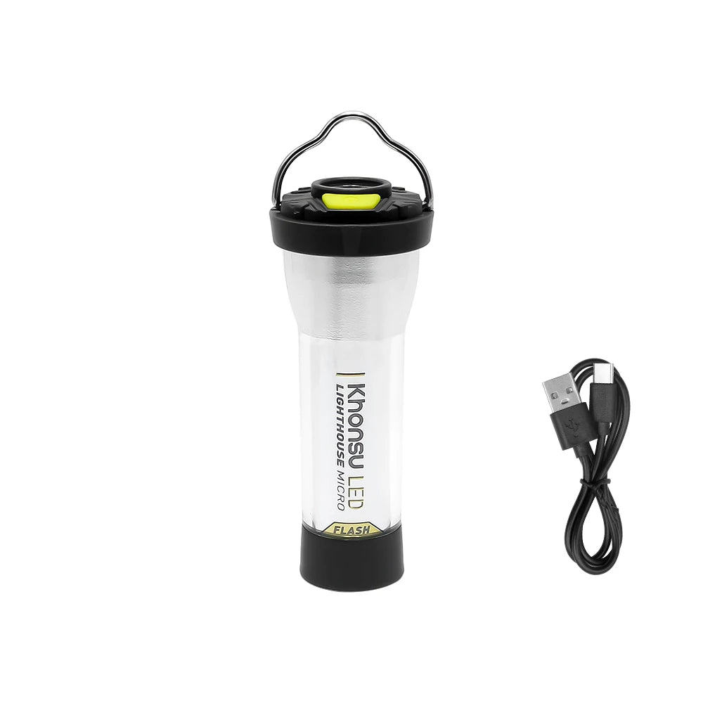 Portable Camping Lantern 3000mAh - Rechargeable Waterproof Outdoor Lighthouse Flashlight for Camping and Hiking