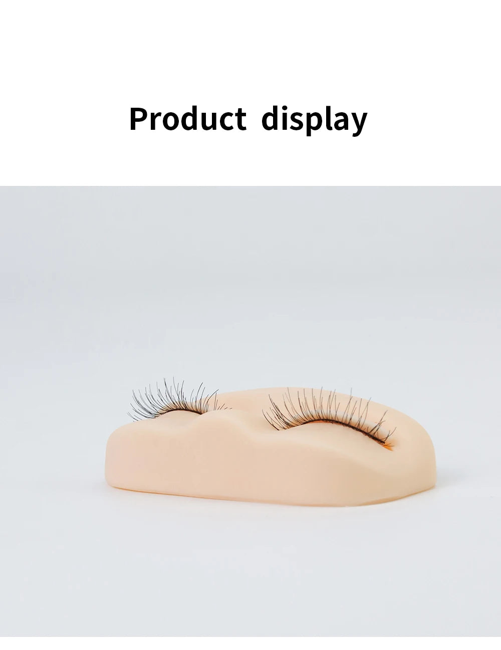 GLAMLASH Mini Lash Practice Head – Flat Model for Eyelash Extension Training with Removable Replacement Eyelids