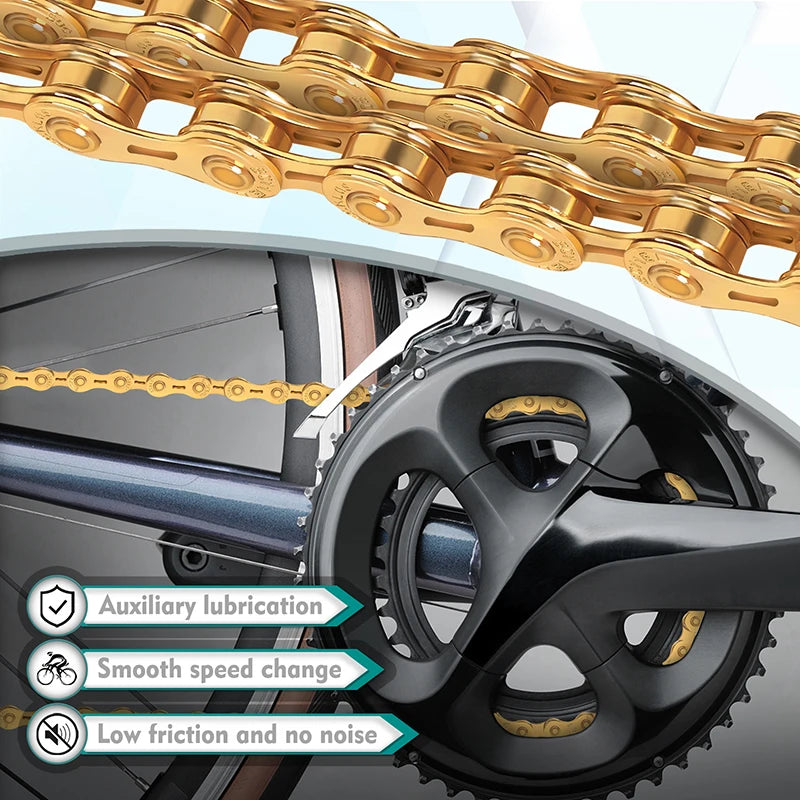 BUCKLOS MTB Bike Chain – 12 & 11 Speed Mountain & Road Bicycle Chain, Compatible with 8-12 Speed Cycling Parts
