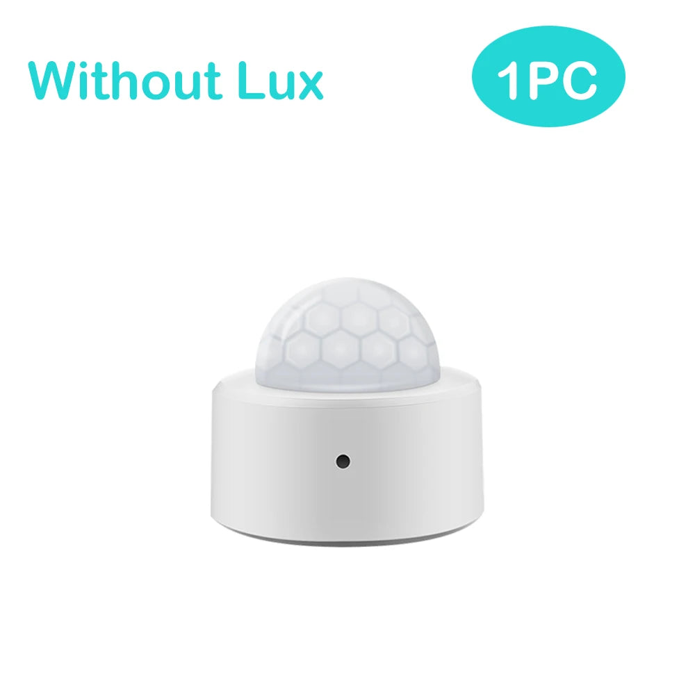 Tuya 2-in-1 ZigBee Mini PIR Motion Detector & Bright Lux Light - Passive Infrared Security Burglar Alarm Sensor