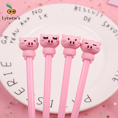 Cute Pink Pig Gel Pen – Kawaii Retractable Pen for School, Office, and Student Gifts