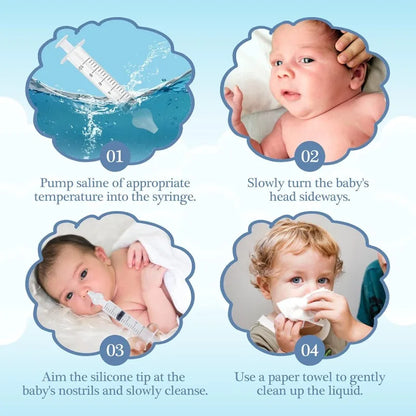 Baby Nasal Aspirator Syringe - 10ml/20ml Nose Cleaner and Nasal Irrigator for Infant and Child Care
